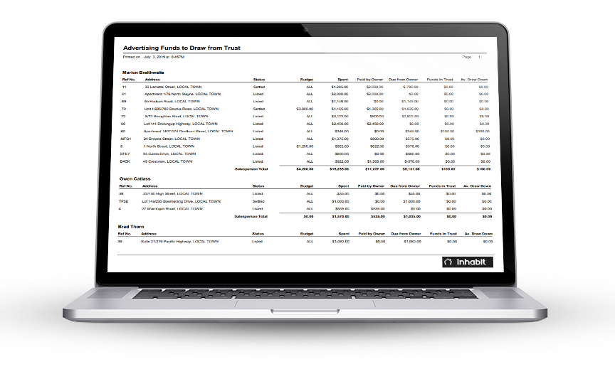 advertising ledger